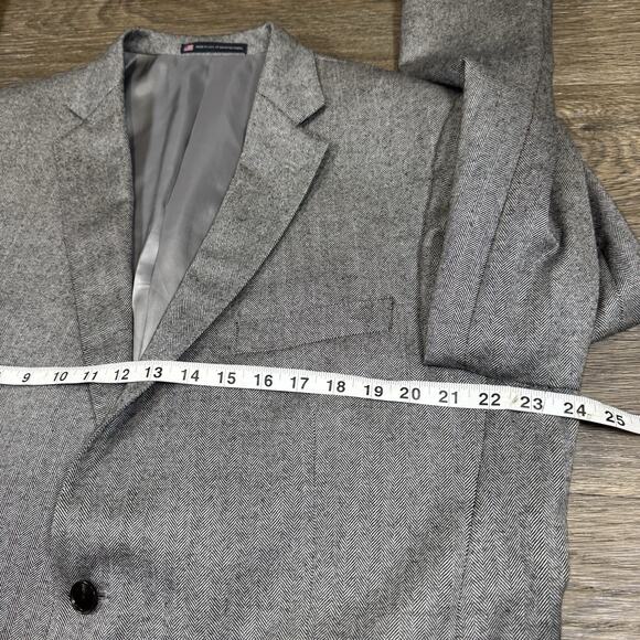 Hart Schaffner Marx Loro Piana 100% Cashmere Blazer Sz 46R Herringbone - Picture 6 of 16